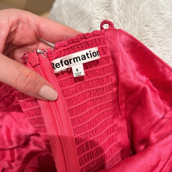 Reformation Pink Silk Dress 💕 - Picture 8 of 8